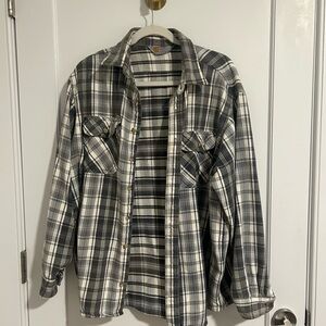 Carhartt Green and White Plaid Shirt